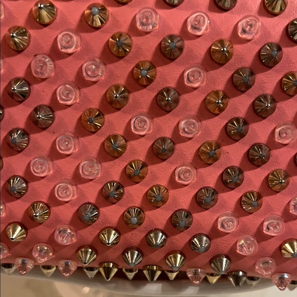 Christian Louboutin Pink Studded Wallet - Picture 2 of 14